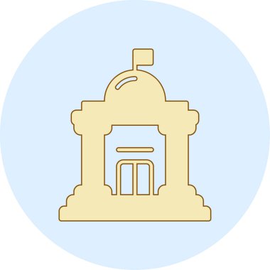 Kiliseye. Web simgesi basit tasarım