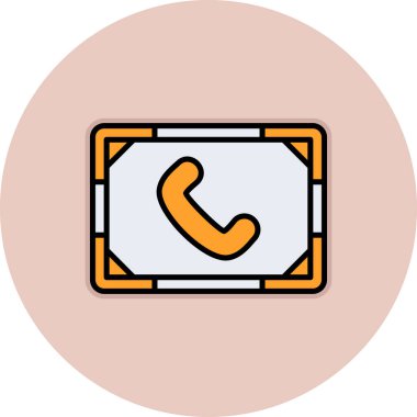 telefon simgesi, vektör illüstrasyonu