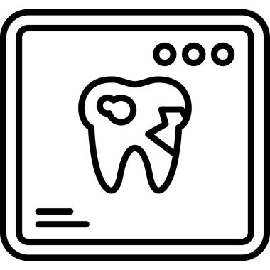 Diş. Web simgesi basit illüstrasyon