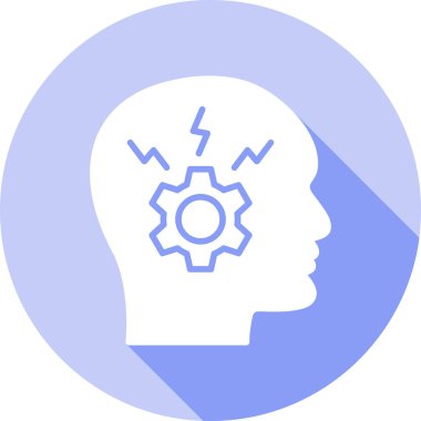 Beyin. Web simgesi basit illüstrasyon