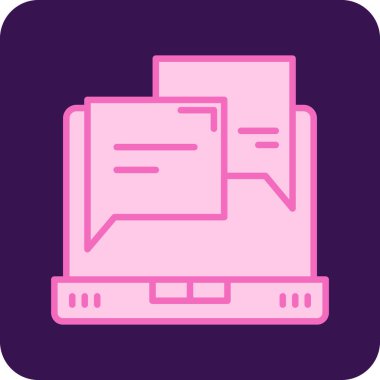 Konuş. Web simgesi basit illüstrasyon