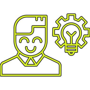 Bir fikrim var. Web simgesi basit illüstrasyon