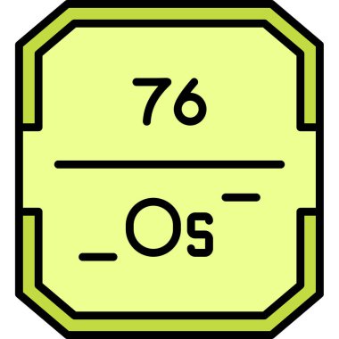 periyodik tablo simgesi, vektör illüstrasyonu