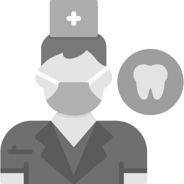 diş hekimi ve tıbbi vektör ikonu tasarımı