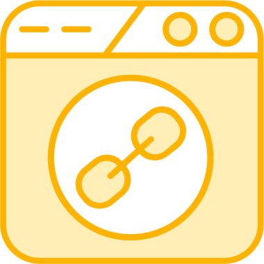 Tarayıcı. Web simgesi basit illüstrasyon