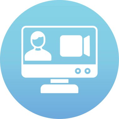 Bilgisayar. Web simgesi basit illüstrasyon