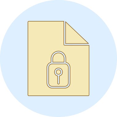 Kilit. Web simgesi basit illüstrasyon