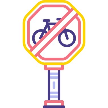 Bisiklet ikonu vektörü yok. İnce çizgi işareti. izole edilmiş sınır sembolü çizimi