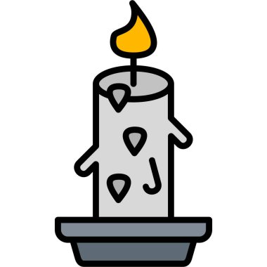 Yanan mum. Basit tasarım