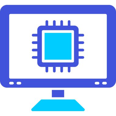 Bilgisayar. Web simgesi basit illüstrasyon