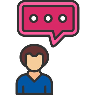 sohbet insanlarının simgesi ile konuşma balonu