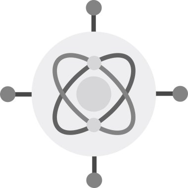 Molekül simgesi, basit tasarım.