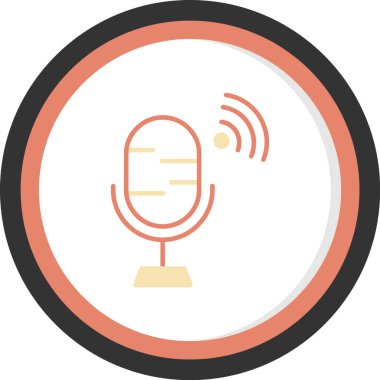 Radyo. Web simgesi basit illüstrasyon