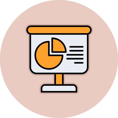 iş grafiği simgesi, vektör illüstrasyonu