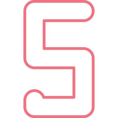 S harfi simgesinin vektör çizimi