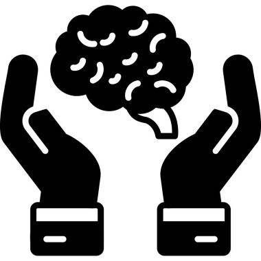 Beyin. Web simgesi basit tasarım