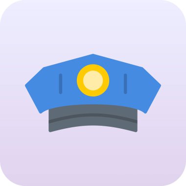 polis başlığı ikonu vektör illüstrasyonu