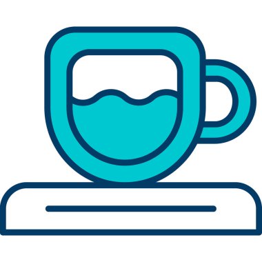 Kahve fincanı. Web simgesi basit illüstrasyon