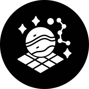 Astronomi. Web simgesi basit illüstrasyon