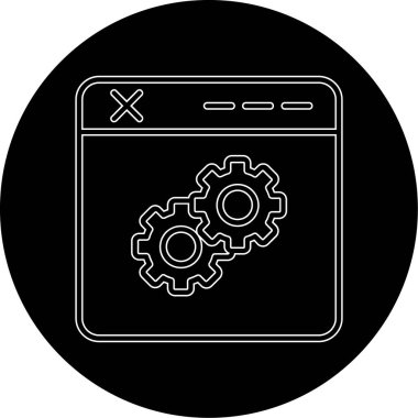 Web ve mobil uygulama tasarımınız için beyaz arkaplanda izole edilmiş simge vektörünü ayarlamak, logo kavramını ayarlamak