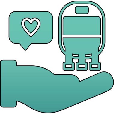 Seyahat simgesinin vektör illüstrasyonu