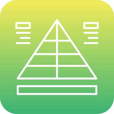 Eşsiz piramit vektör çizgisi simgesi