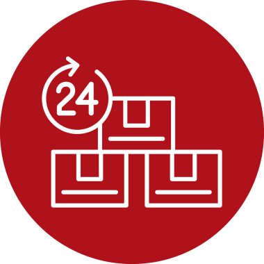 Bir saat simgesinin vektör illüstrasyonu