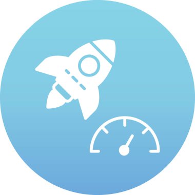 Moda biçimi izole edilmiş arkaplanda roket simgesi