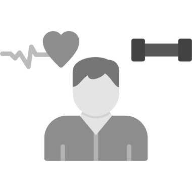 Fitness egzersiz vektör simgesi. Web tasarımı için basit tasarım vektörü çizimi