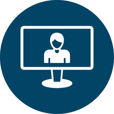 Bilgisayar. Web simgesi basit illüstrasyon