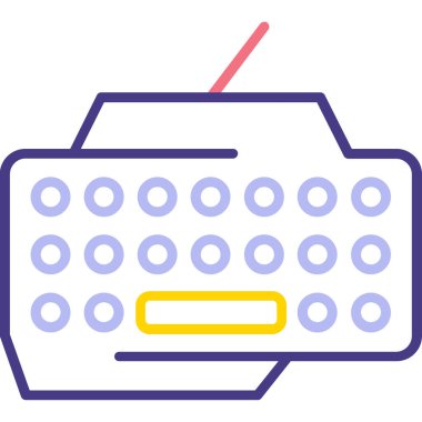 Daktilo web simgesi vektör illüstrasyonu