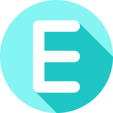 vektör e - harf simgesi simgesi