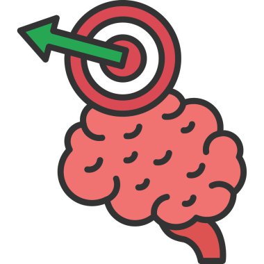 Beyin. Web simgesi basit illüstrasyon