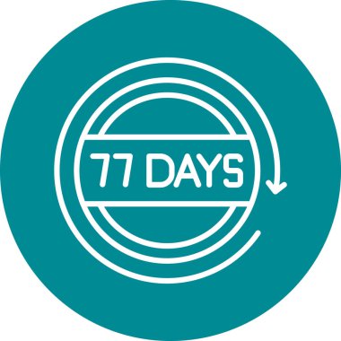 7 günlük ikon vektör illüstrasyonu