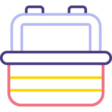 Bir okul çantasının vektör illüstrasyonu