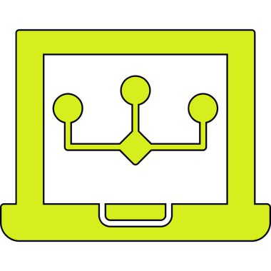 bilgisayar ekran simge vektör çizim