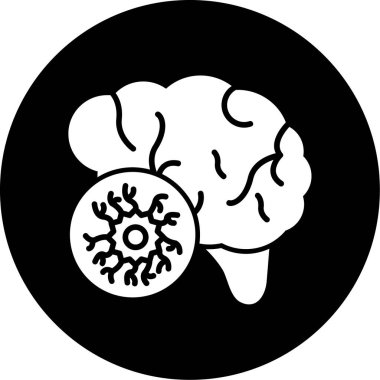 beyin ikonu vektör illüstrasyonu
