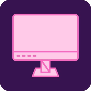 bilgisayar simgesini, vektör illüstrasyonunu izle