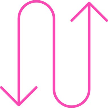 ok aşağı çizgi simgesi dış hat biçiminde