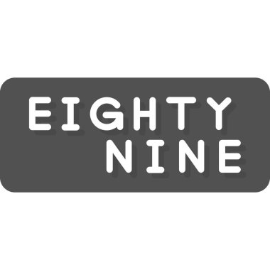 Beyaz arkaplanda 8 numara, vektör illüstrasyonu