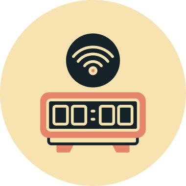 Bir saat simgesinin vektör illüstrasyonu