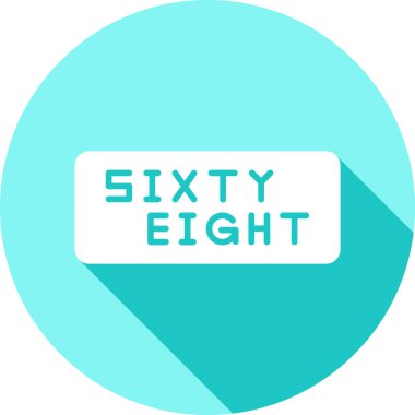 6 numaralı vektör illüstrasyonu