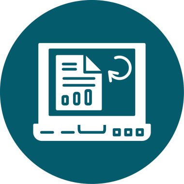 dizüstü bilgisayar simgesi, vektör illüstrasyonu