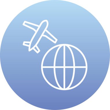 Uçak simgesinin vektör illüstrasyonu