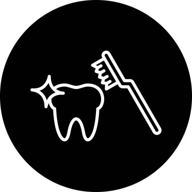 Bir diş simgesinin vektör illüstrasyonu