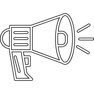 megafon hoparlörü simgesi, özet biçimi