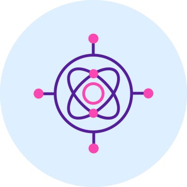 atom. Web simgesi vektör illüstrasyonu