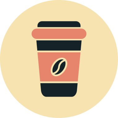 Kahve simgesinin vektör illüstrasyonu