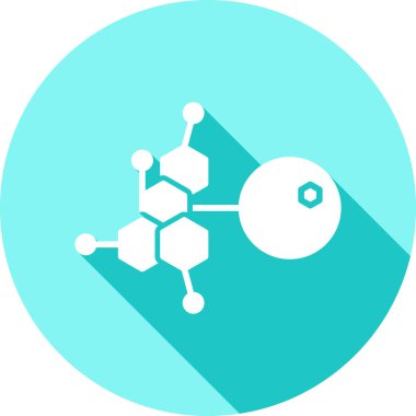Molekül. Web simgesi basit illüstrasyon