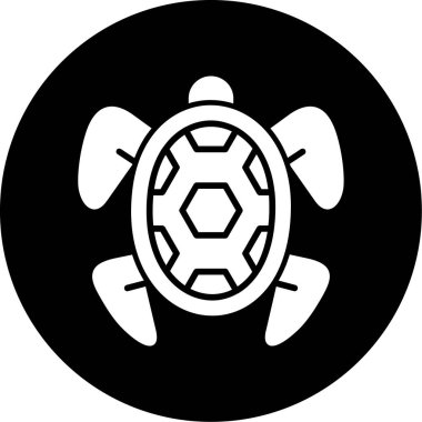 Kaplumbağa. Web simgesi basit illüstrasyon